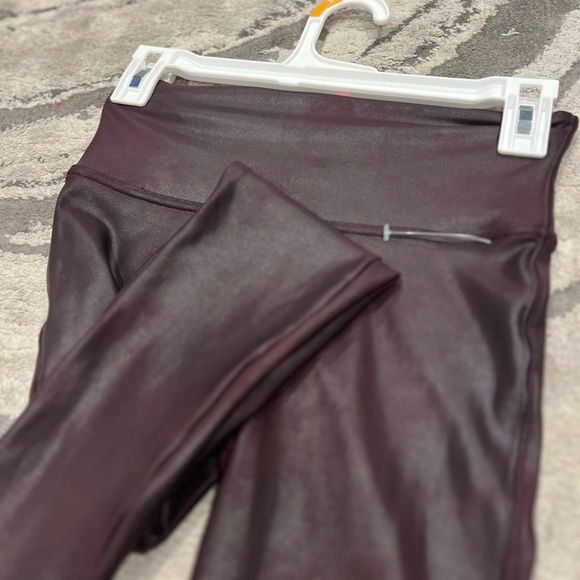 Spanx Faux Leather Legging in Burgundy - Picture 14 of 15